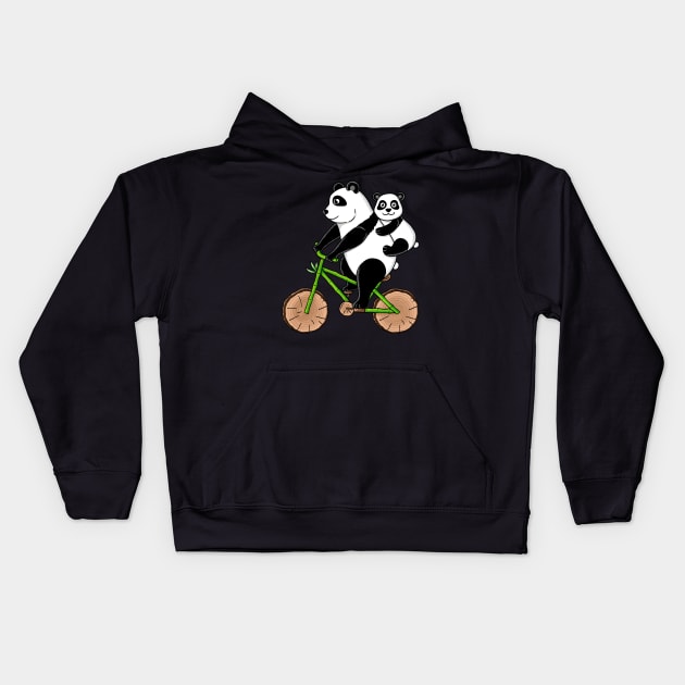 Animals bicycle Kids Hoodie by coffeeman